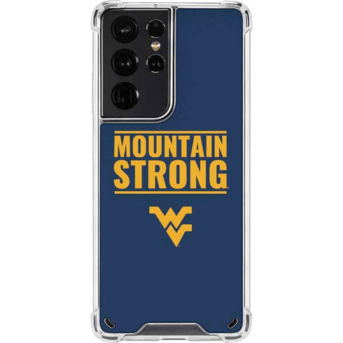 West Virginia University Yellow Galaxy S21 Ultra 5G Clear Case
